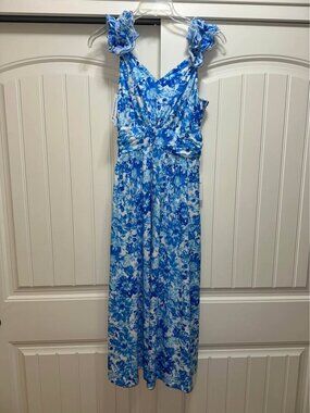 Women's Floral Print Sleeveless Casual Flowy Sundress A Line Grace Karin NEW L